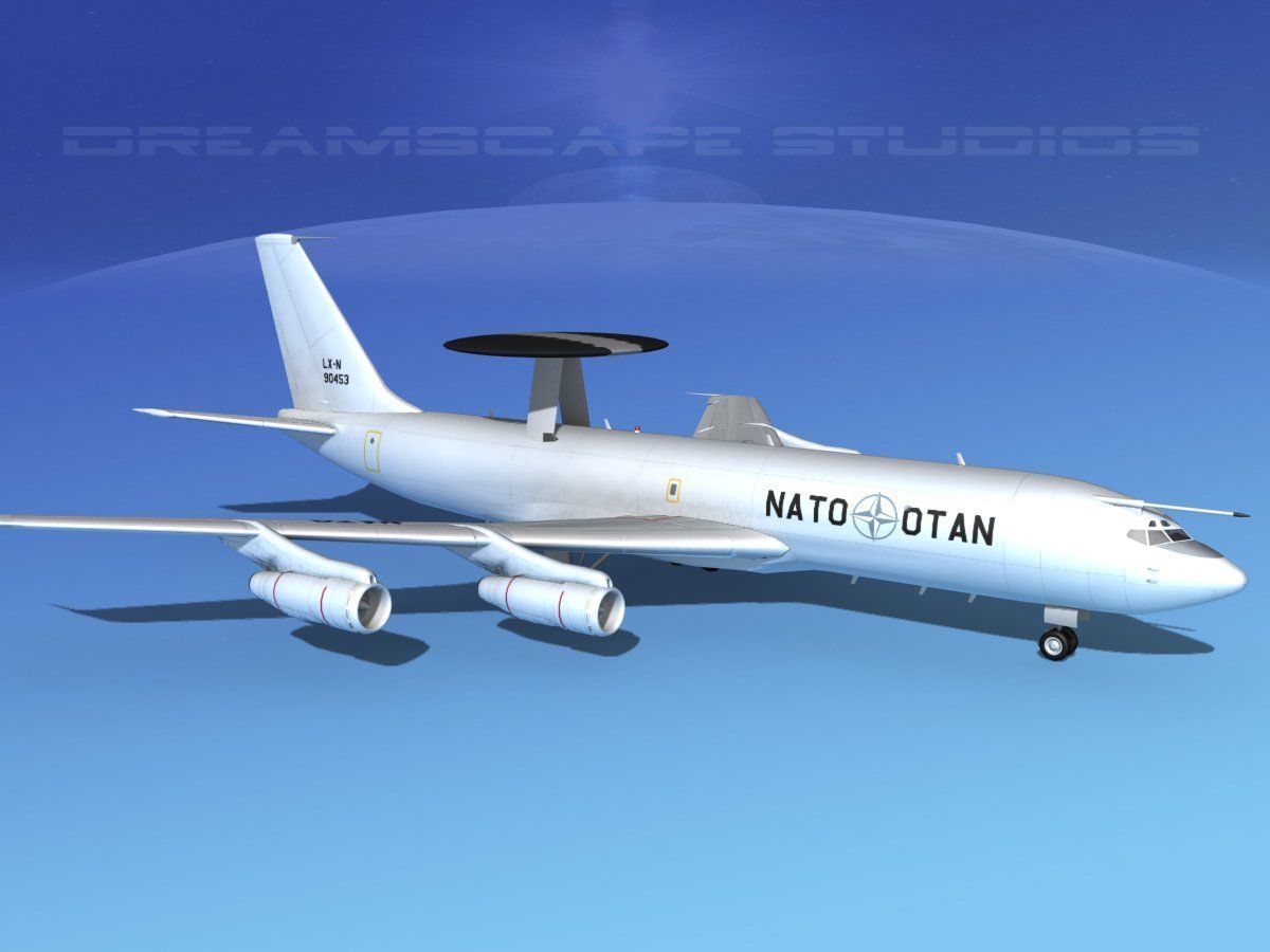 Boeing E-3B AWACS NATO 3D model_3
