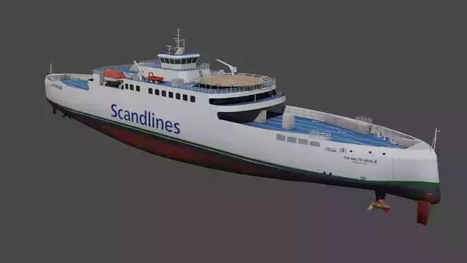 Hybrid diesel electric ropax ferry