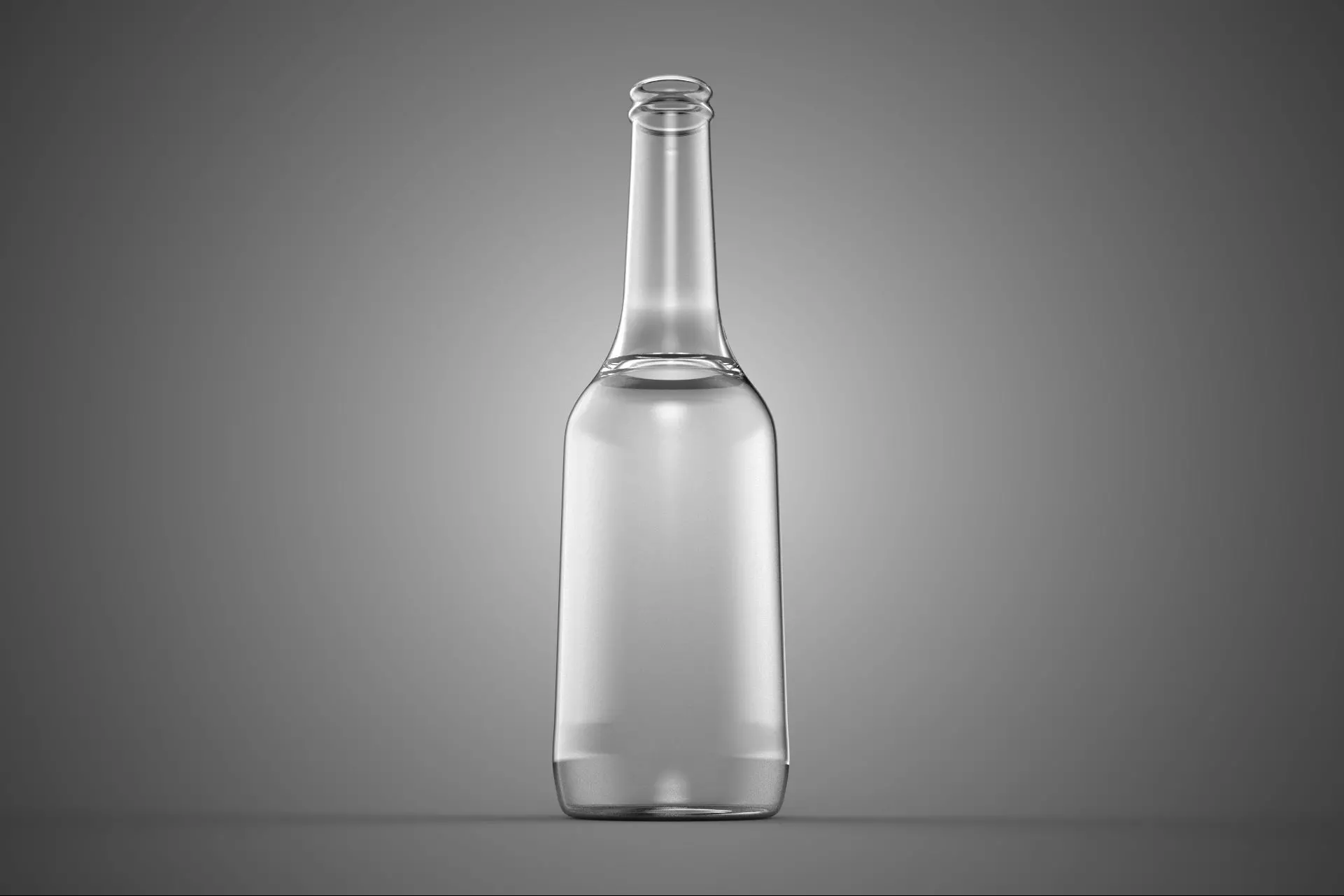 STANDARD CRYSTAL TRANSPARENT BEVERAGE LONG NECK GLASS BOTTLE ML 3D model