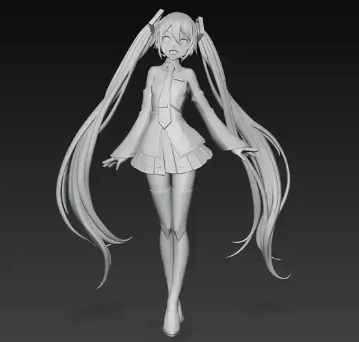 Hatsune Miku without textures