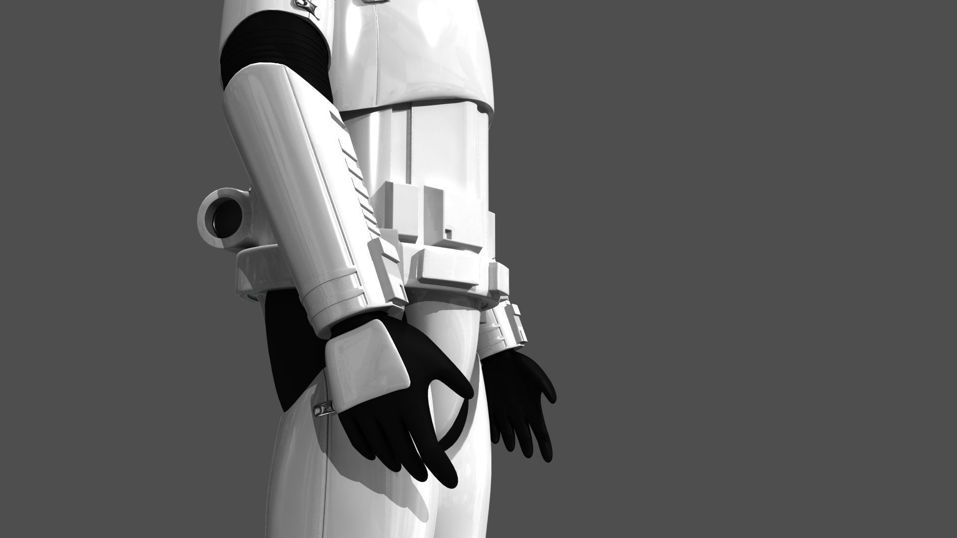 Storm Trooper Rigged and Animated 3D model_3