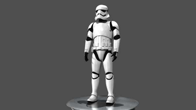Storm Trooper Rigged and Animated 3D model