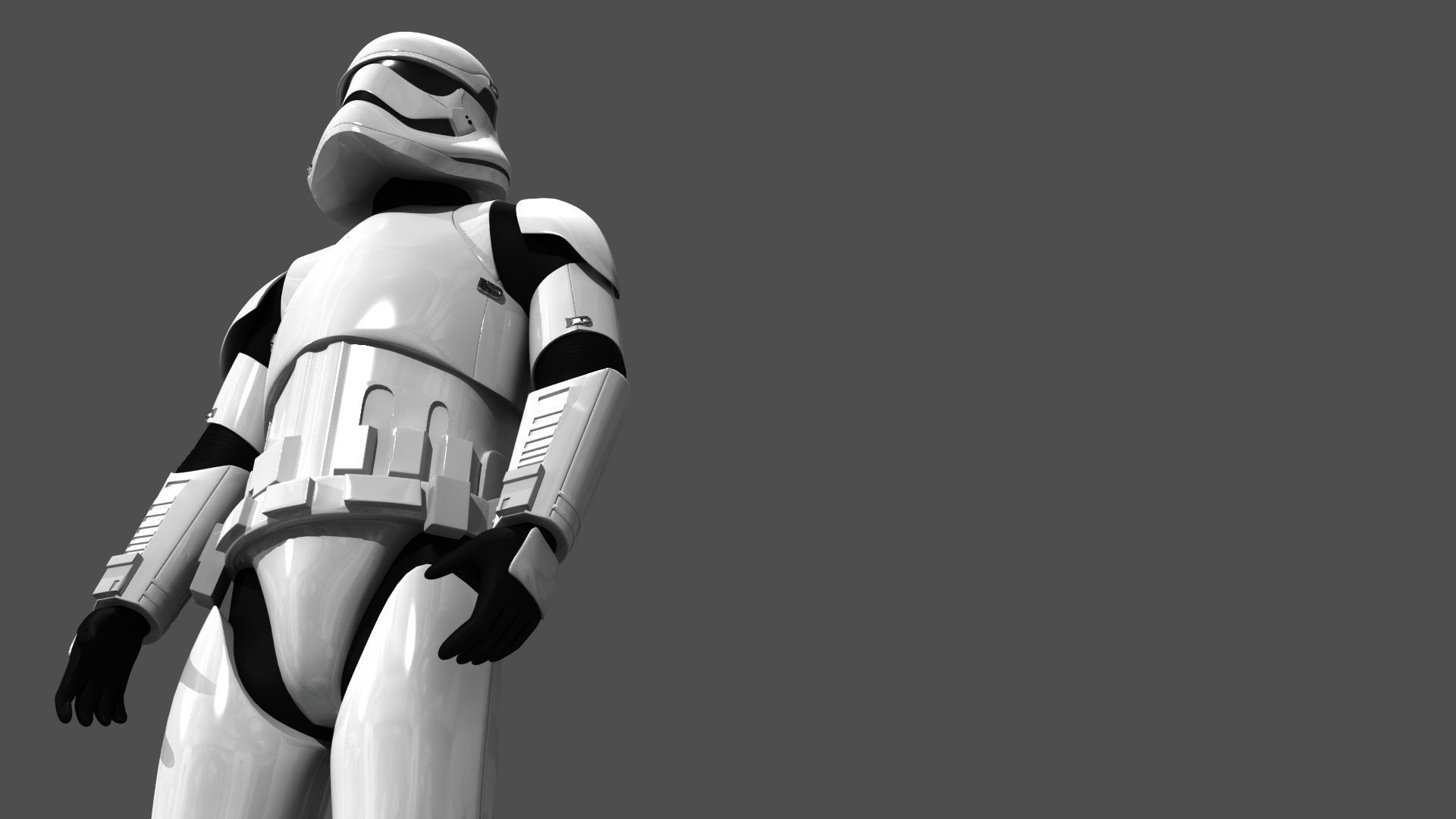 Storm Trooper Rigged and Animated 3D model_5