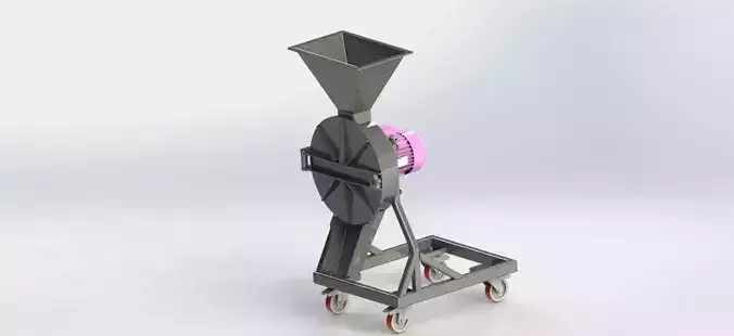 Feed grain and plant stalk crusher and grinder