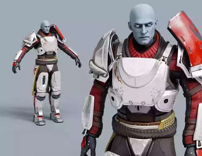 Zavala Sci-fi Warrior Rigged Low-poly