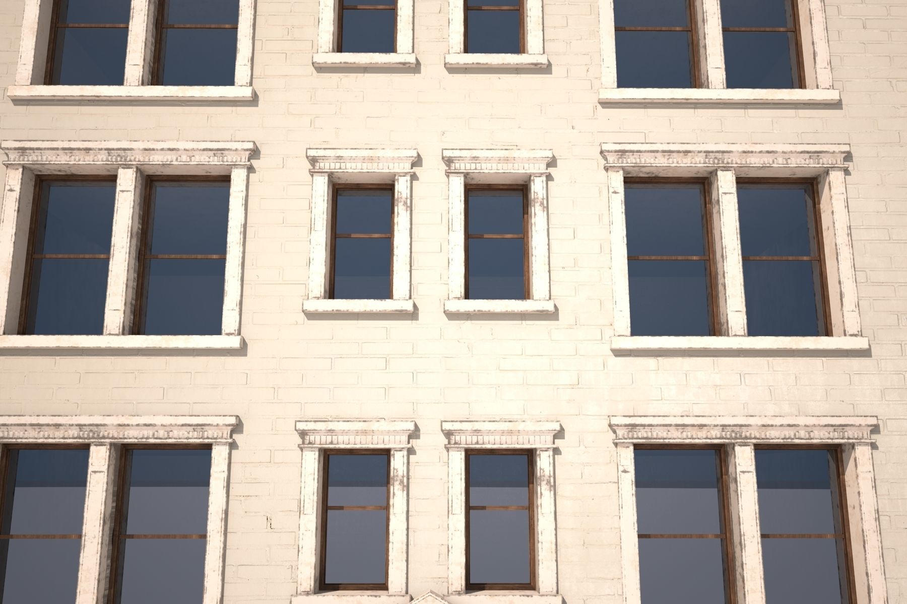 Apartment Building 158 Low Poly 3d Model Low-poly 3D model_7