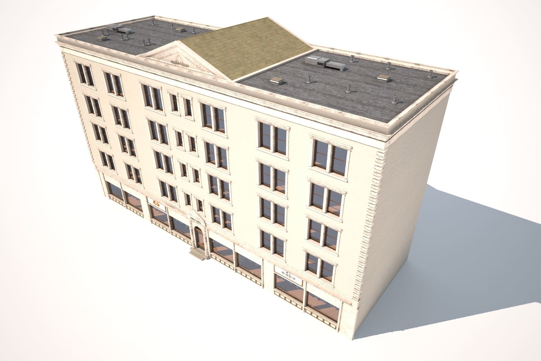 Apartment Building 158 Low Poly 3d Model Low-poly 3D model_6