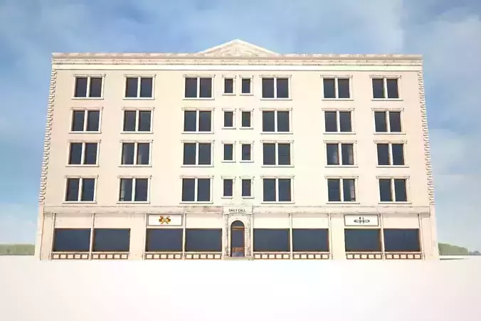 Apartment Building 158 Low Poly 3d Model