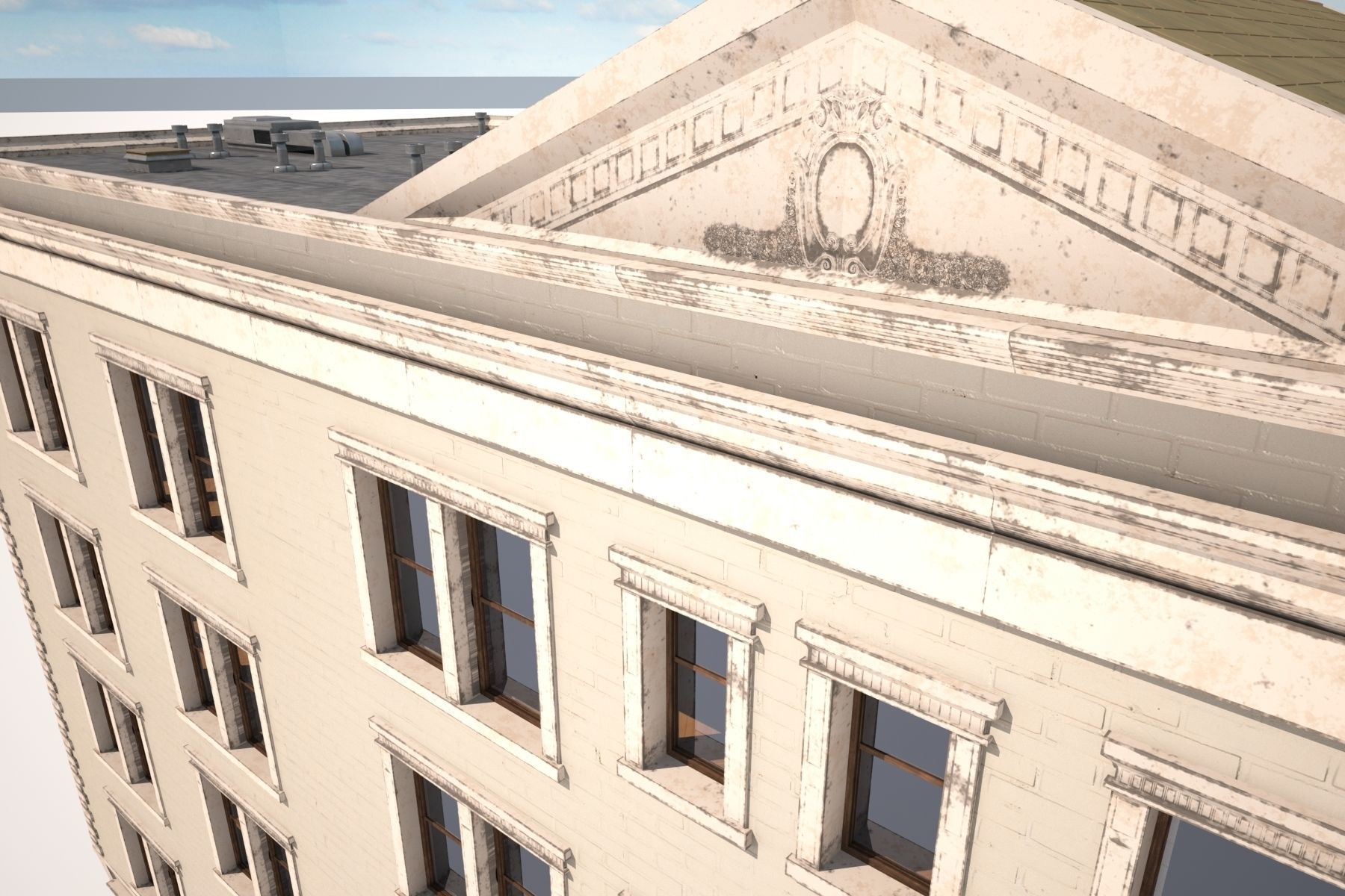 Apartment Building 158 Low Poly 3d Model Low-poly 3D model_5