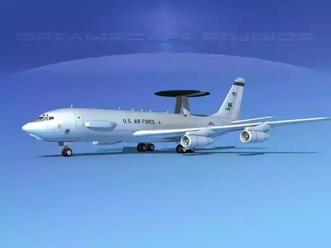 Boeing E-3C Sentry AK USAF 3D model