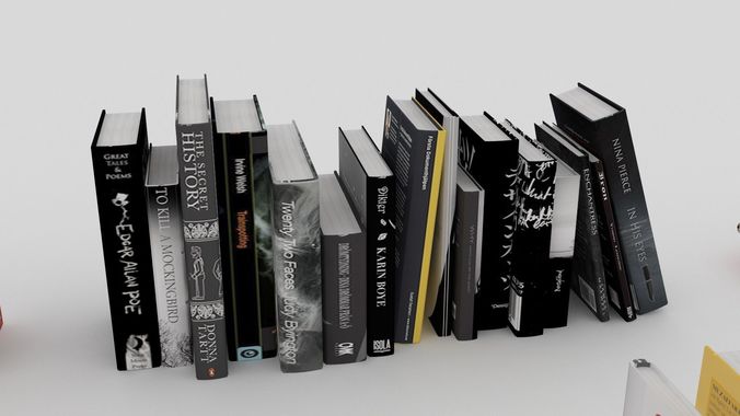 100 unique books 002 3D model
