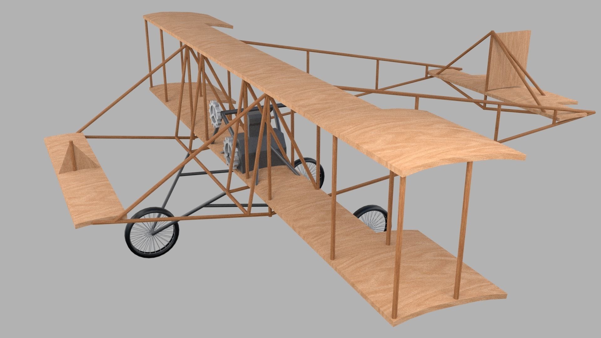 Old Plane Free low-poly 3D model