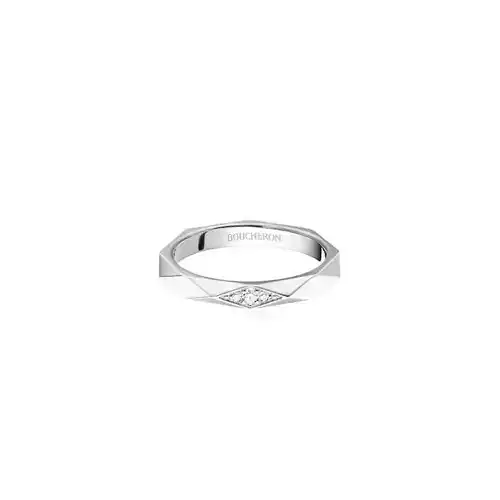 BOUCHERON - FACETED RING - WITH DIAMOND FACE