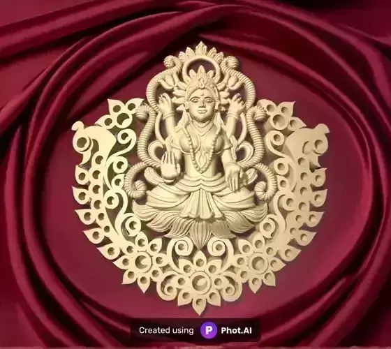 High Detail Goddess Lakshmi Pendant