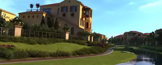 House Exterior Low-poly 3D model 4
