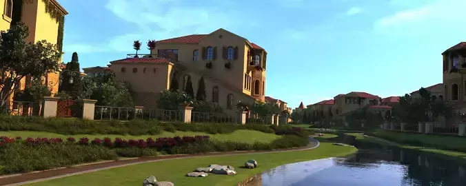 House Exterior Low-poly 3D model 3