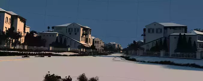 House Exterior Low-poly 3D model 7