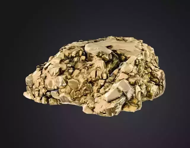 Pyrite Crystal Stone 3D Model Mineral Replica Printable STL