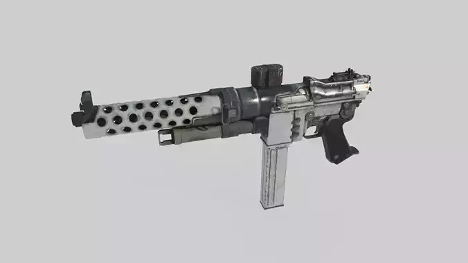 Steam sci-fi style weapon submachine gun