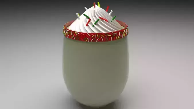 Christmas Frosty Shake 3D model 3