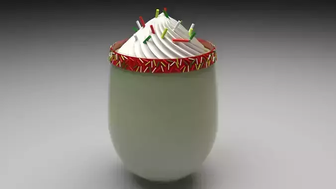 Christmas Frosty Shake 3D model 6