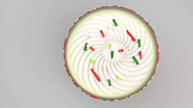 Christmas Frosty Shake 3D model 2