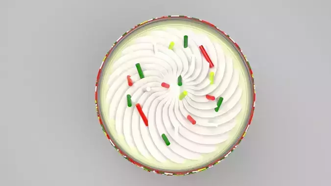 Christmas Frosty Shake 3D model 4