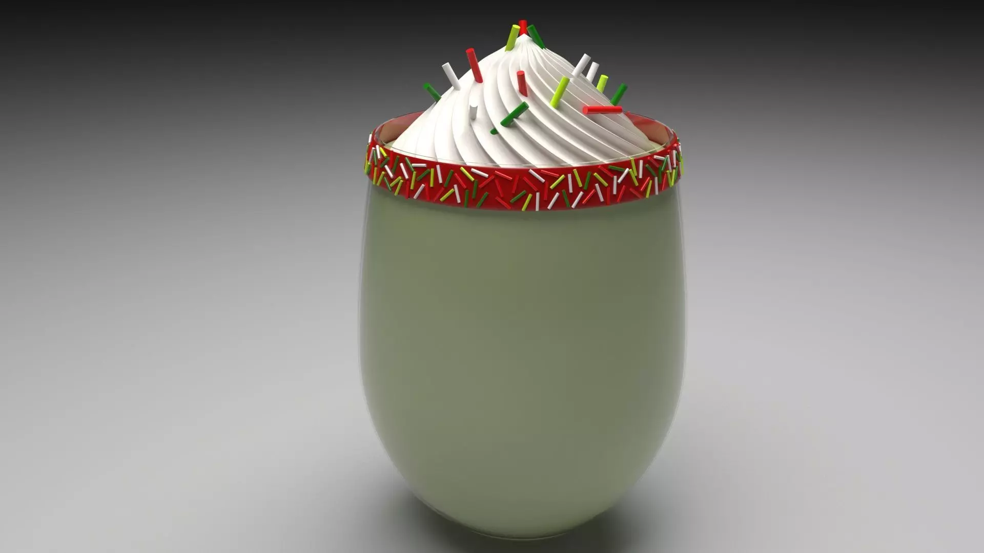 Christmas Frosty Shake 3D model