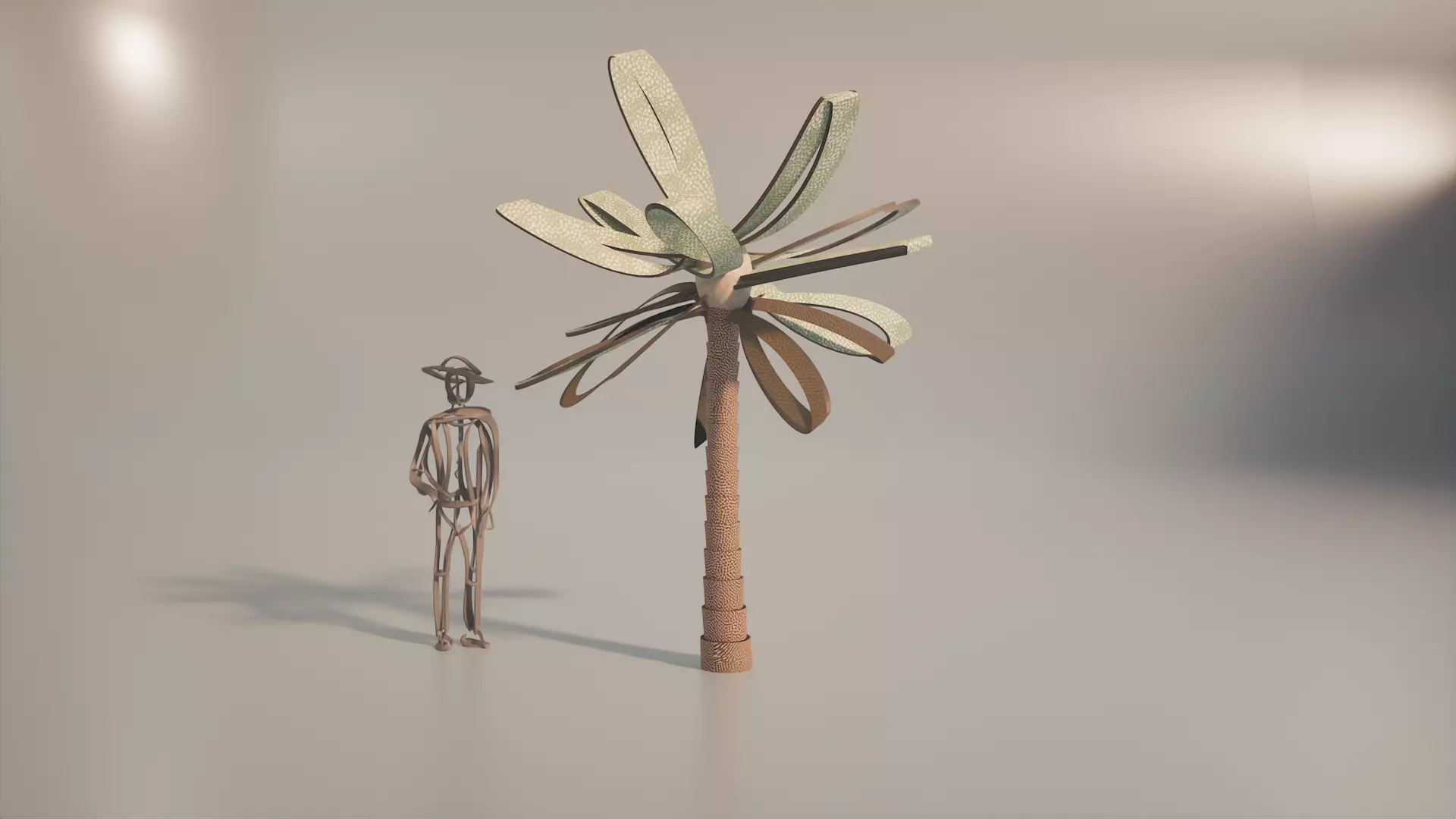 Conceptual palm tree S1Bv2 Low-poly 3D model