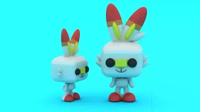 Cute Pop Bunny Toy 3D Printable Model
