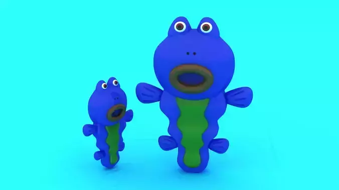 Funky Frog Toy Duo 3D Printable Character Set