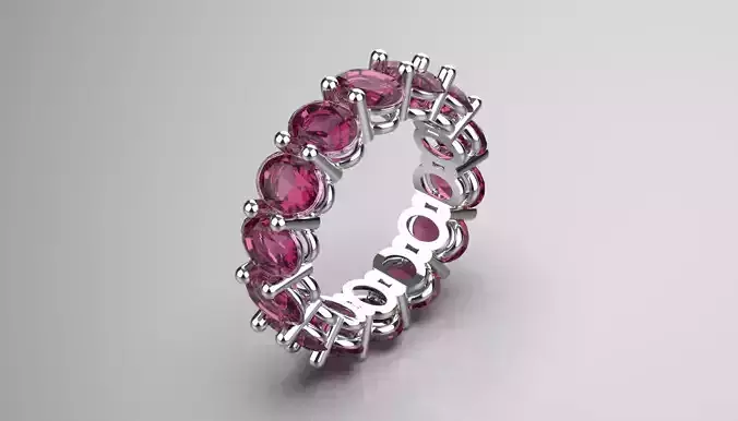 Eternal Oval STL 3D eternity Ring model rr0035