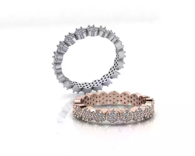 flower setting eternity jewelry ring 