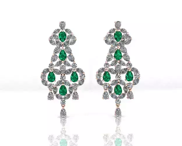 pear and marquise high jewelry earring