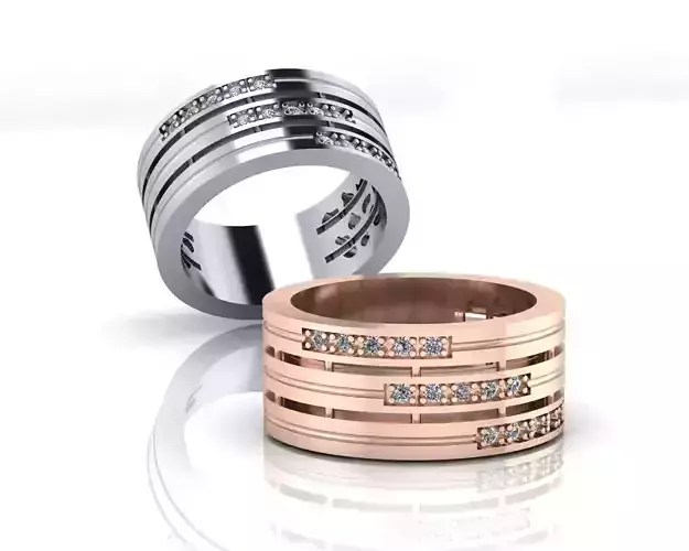 3 line jewelry ring