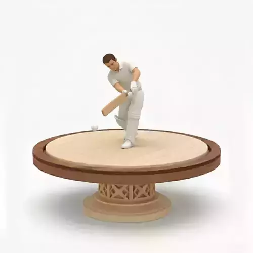 Cricket Champion 3D Model on Podium