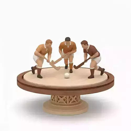 Hockey Players Podium 3D Model