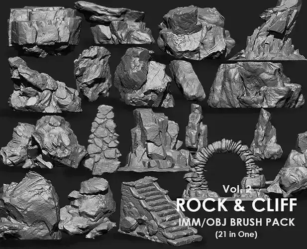 Rock and Cliff IMM Brushes 21 in one Vol 2