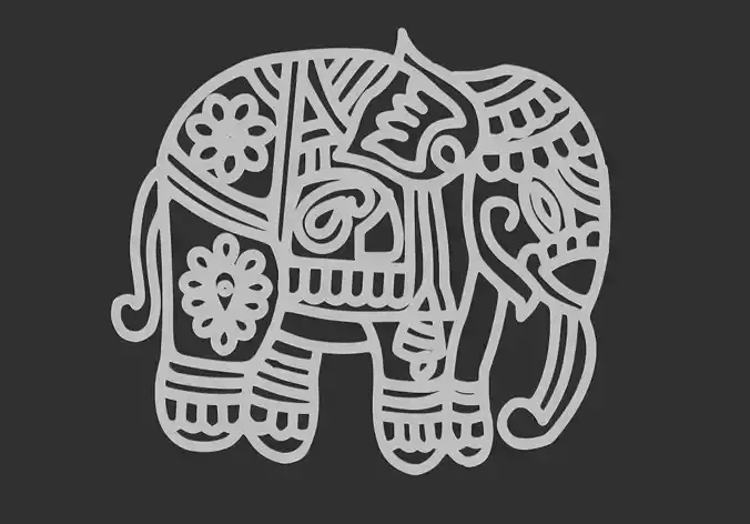 Elephant Pendant 3D Printable Model