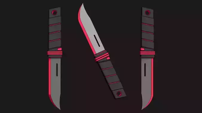 Stylized Knife model made in blender 