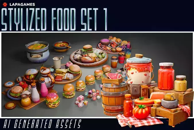 Stylized Food Set 1 