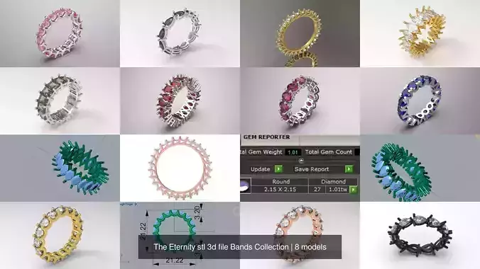 The Eternity stl 3d file Bands Collection