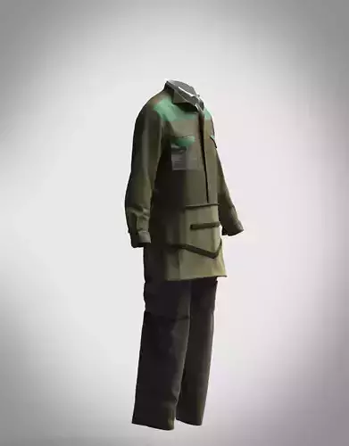 Jackie Chan Inspired Low Poly Suit Clean UV Ready