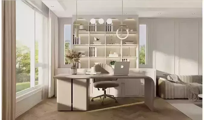 Modern living room study room