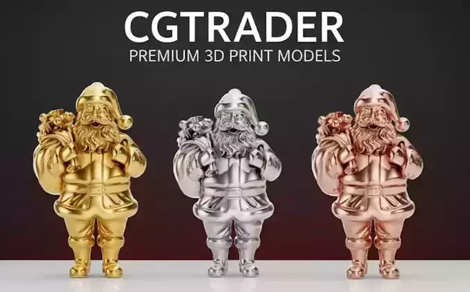  Santa Claus Pendant 3D print  Model  Detailed 