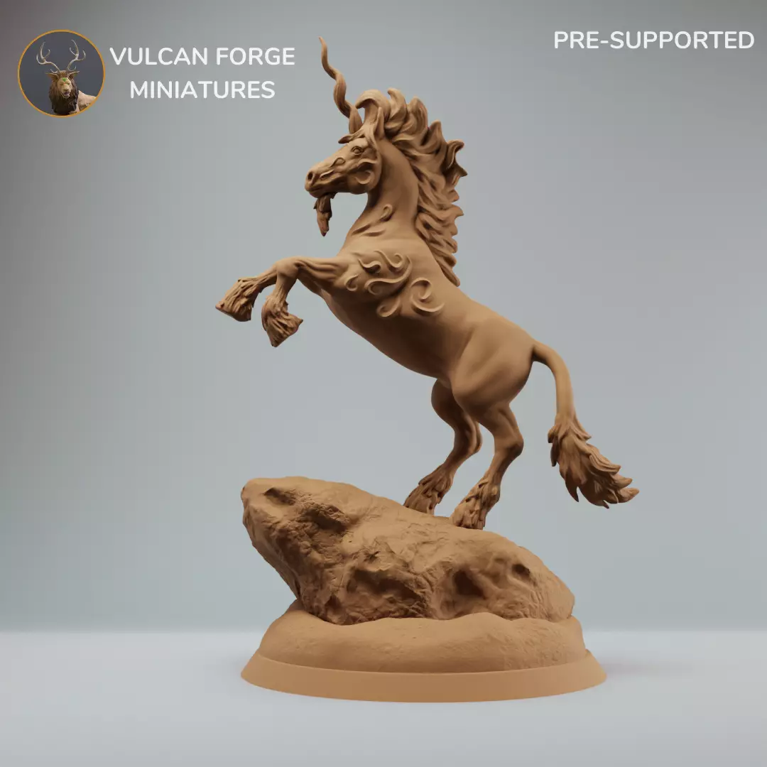 Elder Unicorn on hind legs 3D print model