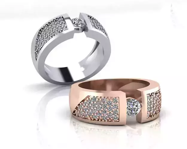 pave setting engagement jewelry ring