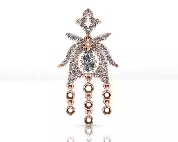 pear and round high jewelry pendant