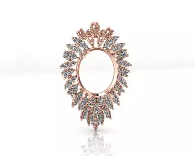oval marquise illusion halo jewelry earring