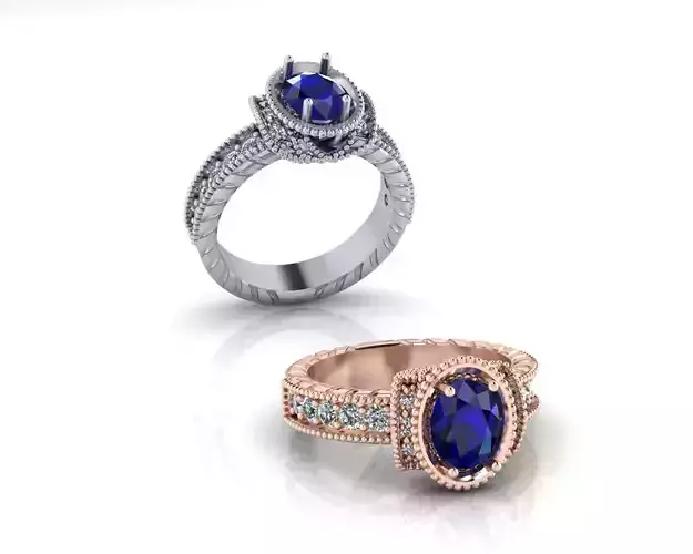 oval engagement high jewelry ring